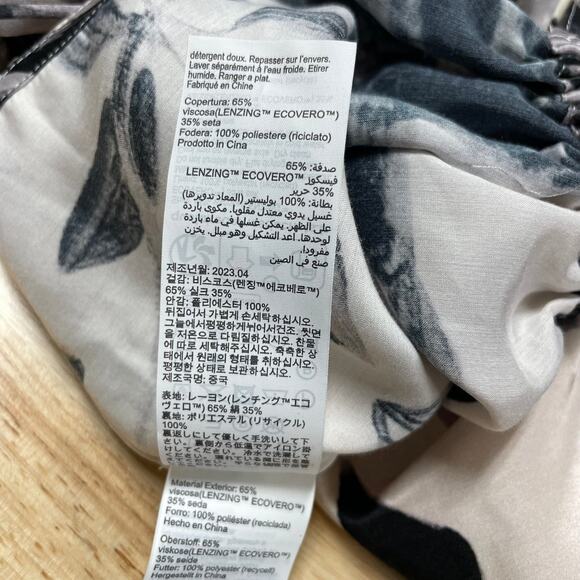 All Saints NWT Carla Jackie Top Cropped Blouse Gathered Center Silk Blend Size 0 - Picture 13 of 14